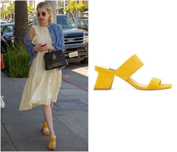 Emma Roberts with Nine West mules
