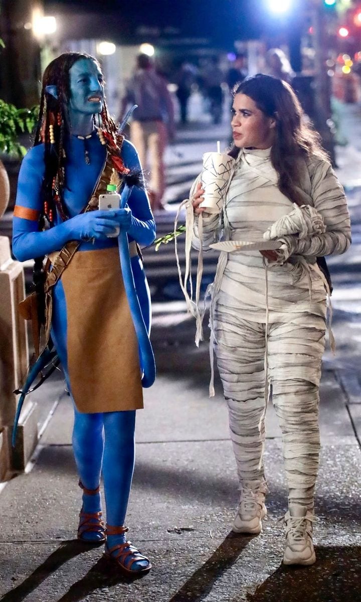 America Ferrera and Anne Hathaway in Disguise while Filming in NYC