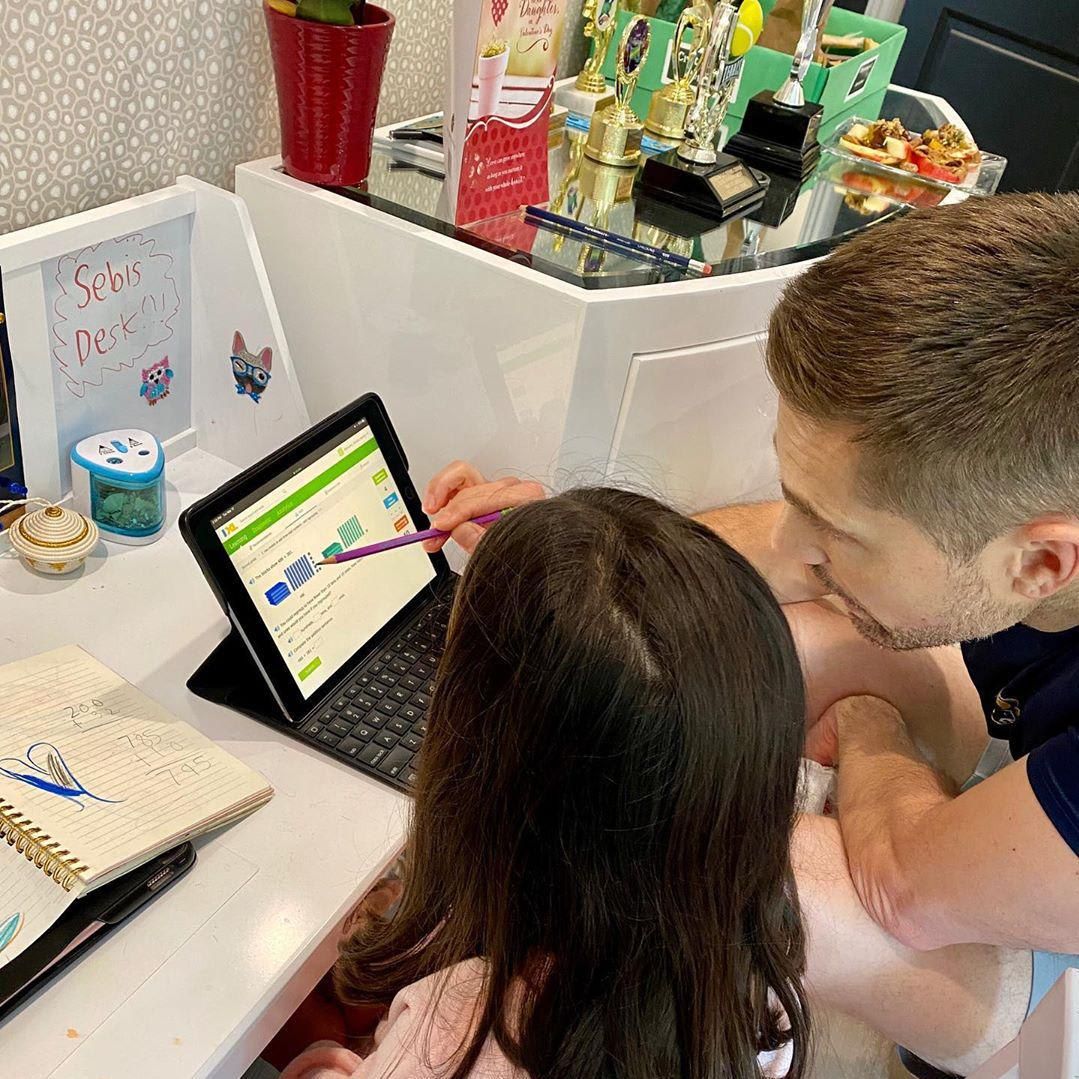 Roselyn Sanchez shares snap of husband Eric Winter and their daughter doing schoolwork during self quarantining from Coronavirus