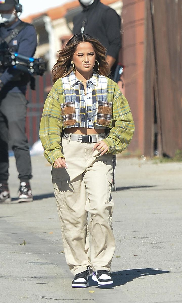Becky G was on the set of a music video in Los Angeles on Wednesday.