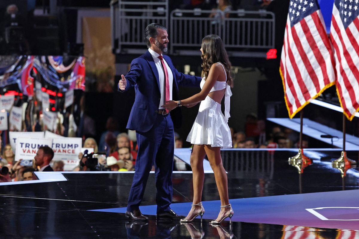 Donald Trump Jr. welcomes his daughter Kai Madison Trump to the 2024 Republican National Convention.