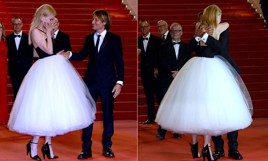 The belle of the ball had her prince right by her side during the 2017 Cannes Film Festival where Nicole premiered <i>The Killing Of A Sacred Deer</i>. And after she got emotional when a special song played, Keith swept the star into his arms for an embrace.
Photos: WENN/Cover Images