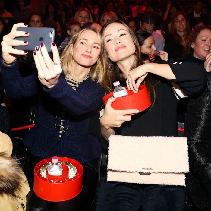 December 7: Olivia Wilde and Naomi Watts had the right angles for a selfie during the world premiere of Target's the <i> The Toycracker</i> in NYC.
Photo: Neil Rasmus/BFA.com