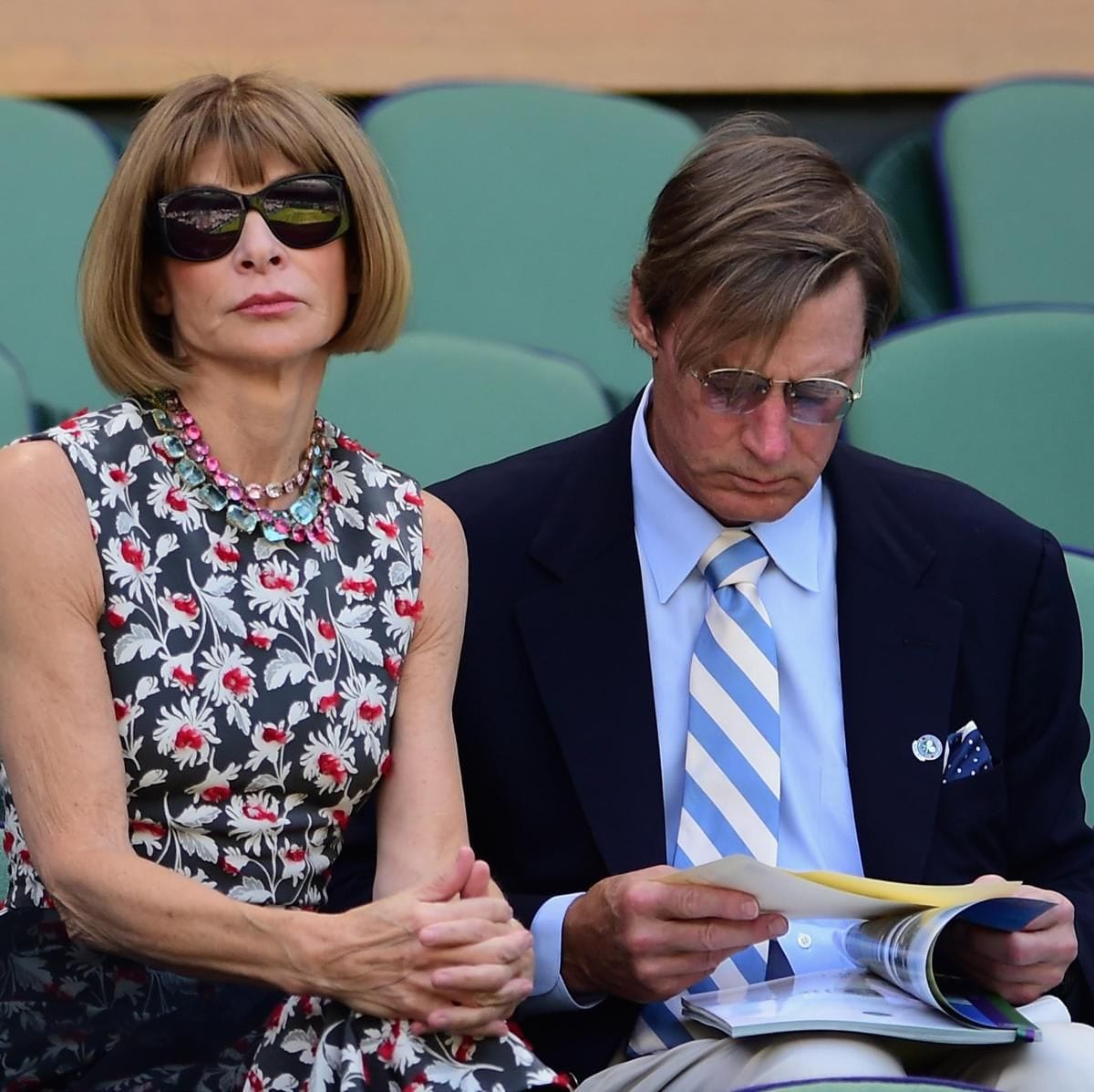 Anna Wintour and Shelby Bryan on Day Eleven: The Championships - Wimbledon 2015