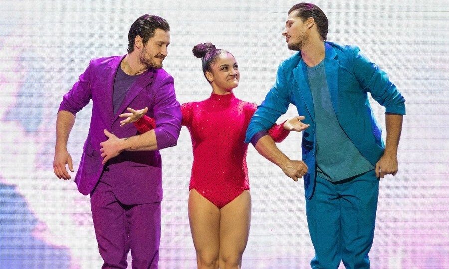 December 21: <a href="https://us.hellomagazine.com/tags/1/laurie-hernandez/"><strong>Laurie Hernandez</strong></a> made her grand entrance during the <i>Dancing with the Stars Live</i> tour with partner Valentin Chmerkovskiy and Gleb Savchenko in Seattle.
Photo: Mat Hayward/Getty Images