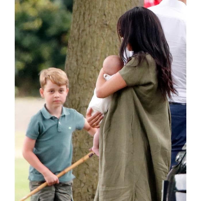 Prince George was reportedly the first of his siblings to meet Meghan Markle and Prince Harry's newborn son