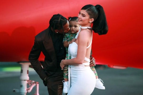 Kylie Jenner and Stormi at Travis Scott Netflix series