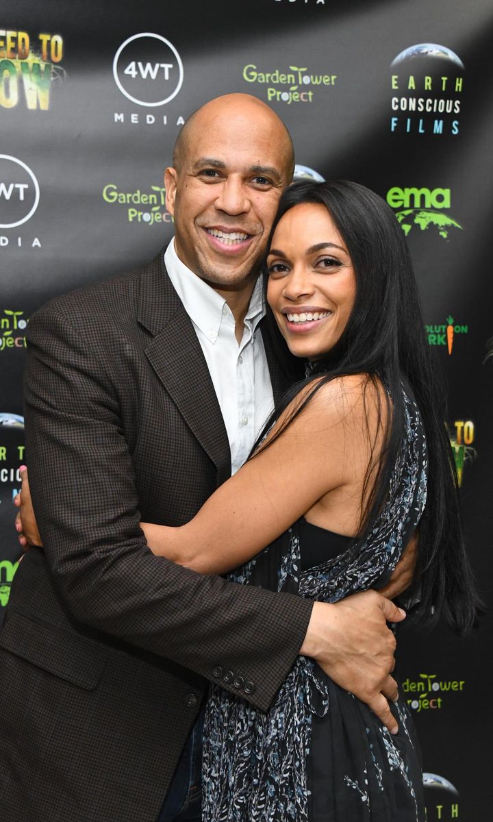 Rosario Dawson and Cory Booker