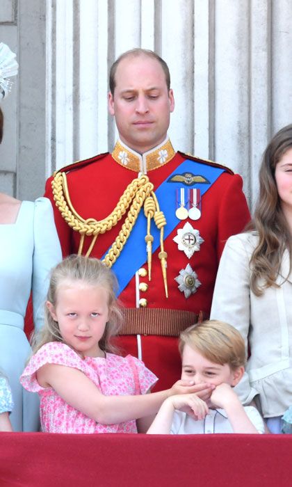 Savannah Phillips and Prince George Trooping the Colour