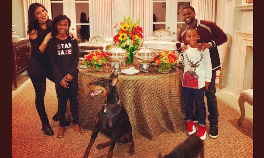 Kevin Hart sent a message to fans: "Happy Turkey day from the Harts!!!! #LiveLoveLaugh".
Photo: Instagram/@kevinhart4real