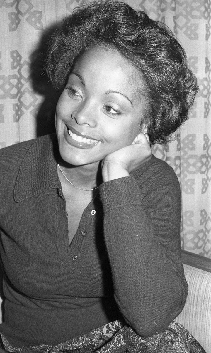 Miss Universe Janelle Commissiong of Trinidad Tobago is being interviewed at the Mandarin hotel. The beauty queen is in Hong Kong on her way to a round the world trip. 09DEC77