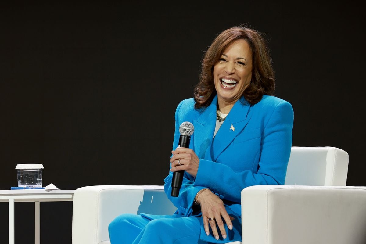 Kamala Harris speaks onstage during the 2024 ESSENCE Festival Of Cultureâ¢ Presented By Coca-ColaÂ® at Ernest N. Morial Convention Center on July 06, 2024 in New Orleans, Louisiana. 