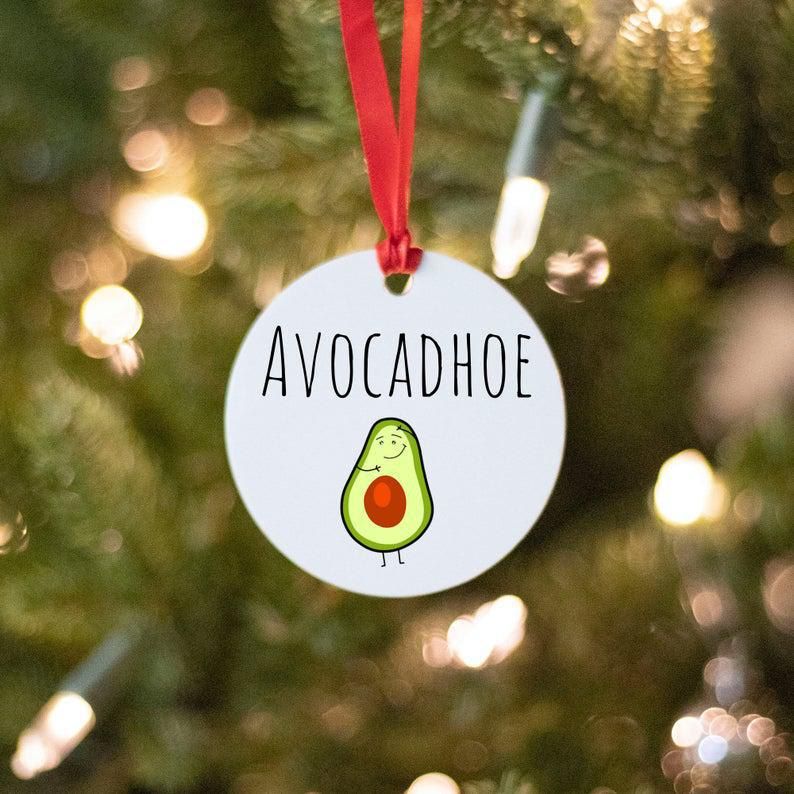 Avocado Christmas ornament