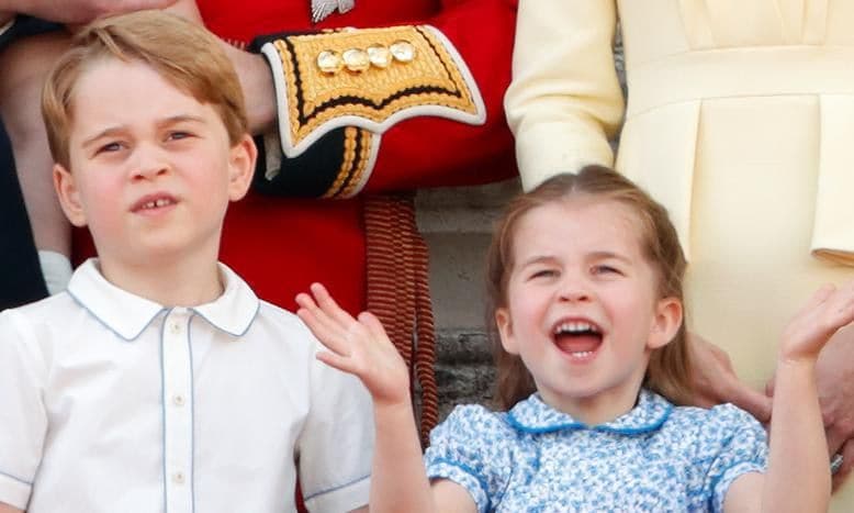 Princess Charlotte could not contain her excitement on the palace balcony with her big brother in 2019.