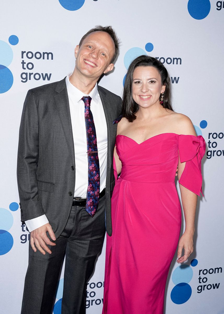 Aron Accurso and Ms. Rachel a.k.a. Rachel Griffin-Accurso at Room To Grow's 25th Anniversary Gala held at the Ziegfeld Ballroom on October  25, 2023 in New York City. (Photo by John Nacion/Variety via Getty Images)