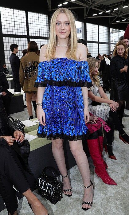 Dakota Fanning also made a fashionable appearance at the Valentino show.
Photo: Vittorio Zunino Celotto/Getty Images