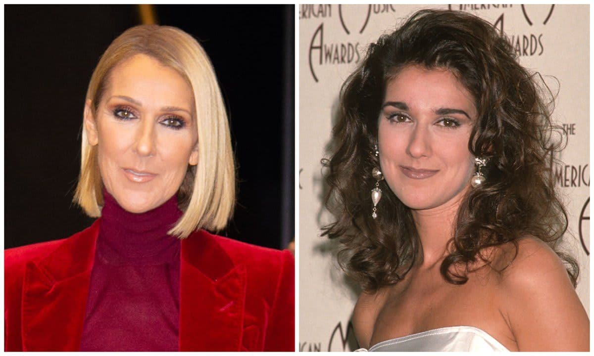 Celine Dion currently has blond hair, but it used to be dark brown