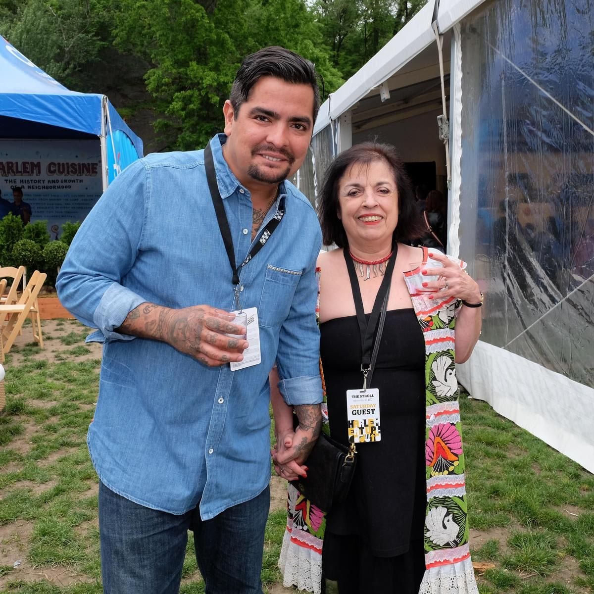 Chef Zarela Martínez and Chef Aaron Sanchez at Harlem EatUp!