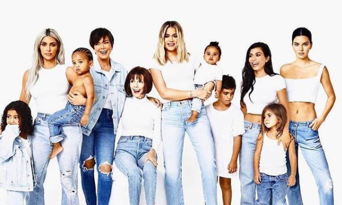 Kardashian family Christmas card from 2017
