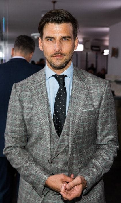 <b>Name:</b> Johannes Huebl
<br><b>Height:</b> 6'2"
<br><b>Brands he's modeled for:</b> DKNY, Mango, Banana Republic
<br><b>Fun Fact:</b> He married fashionista and 'The City' star Olivia Palermo in 2014, after six years of dating.
<br>
<br>
Photo: Getty Images