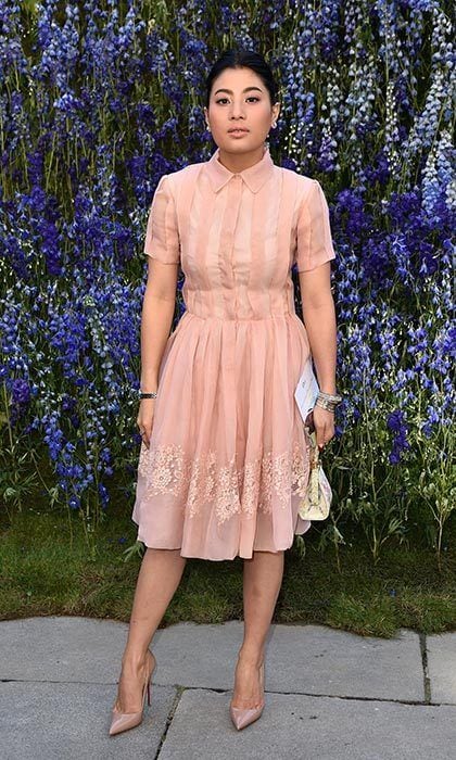 The 28-year-old was pretty in pink for the Dior show.
<br>
Photo: Getty Images