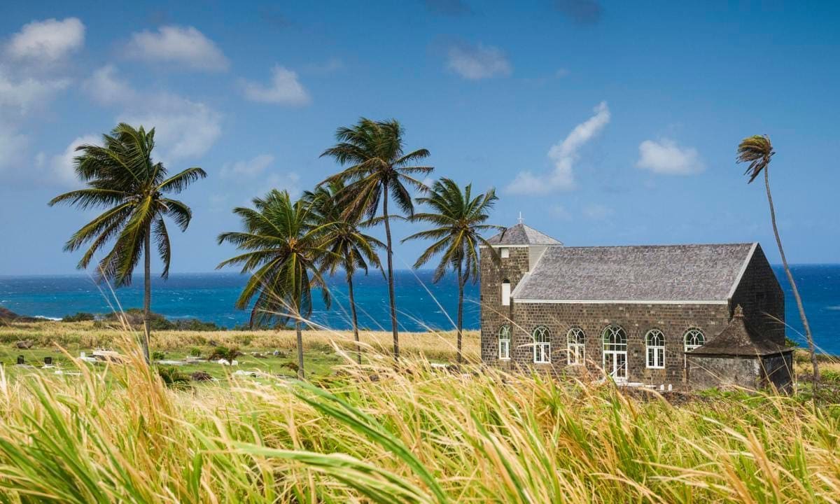 St. Kitts and Nevis, St. Kitts, Belle View, beachfront church