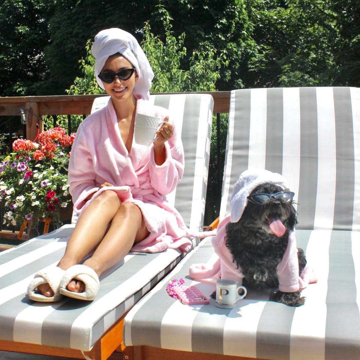 "Breakfast At Tiffany's" Matching Plush Bathrobes - Tella Couture