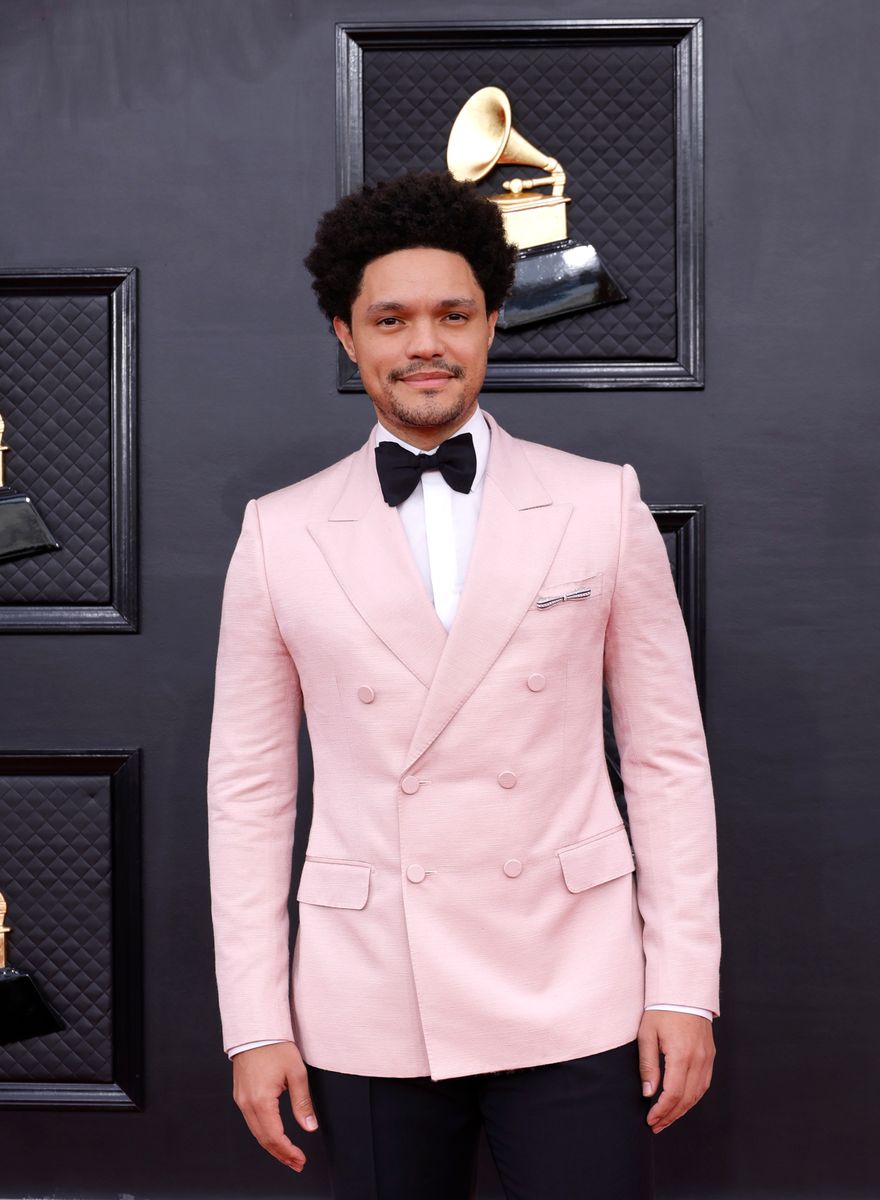 Trevor Noah attends the 64th Annual GRAMMY Awards at MGM Grand Garden Arena on April 03, 2022 in Las Vegas, Nevada. 