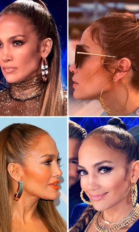 Jennifer Lopez with original and big earrings