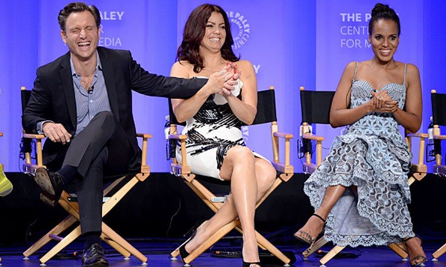 March 15: No scandal here! <i>Scandal's</i>Tony Goldwyn, Bellamy Young and Kerry Washington dished on the series during PaleyFest in Los Angeles.
<br>
Photo: Getty Images