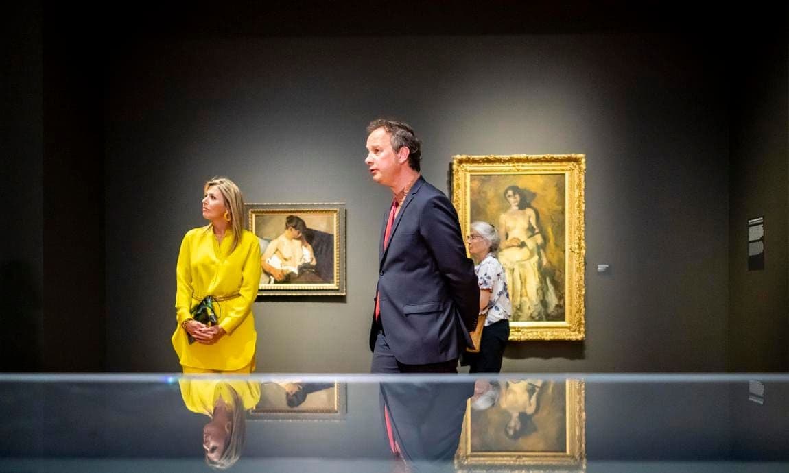 Maxima toured the Kunstmuseum Den Haag, which recently reopened