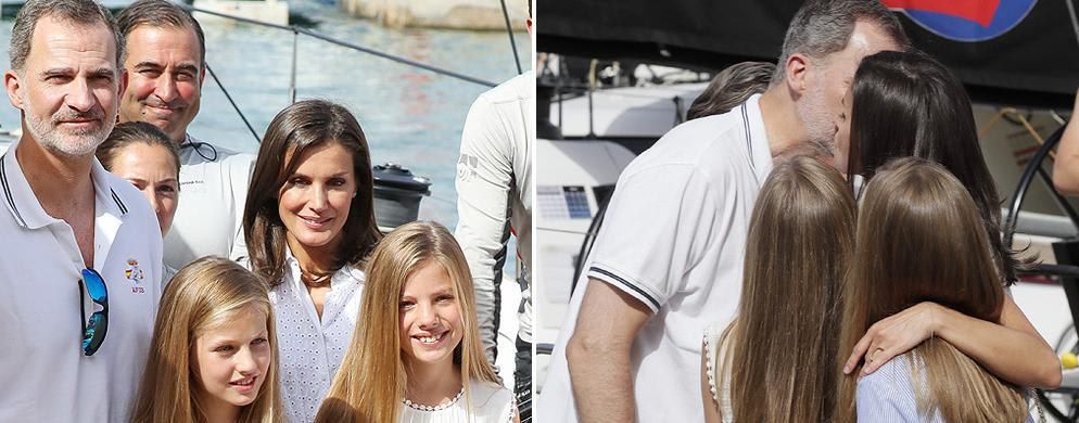 Queen Letizia and King Felipe in Mallorca with Princess Leonor and Infanta Sofia