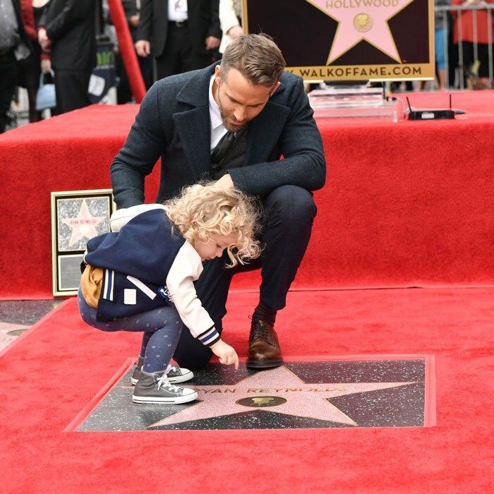 The <i>Deapool</i> actor and his daughter James admired his unveiled star on the Hollywood Walk of Fame.
Photo: Rob Latour/Variety/REX/Shutterstock