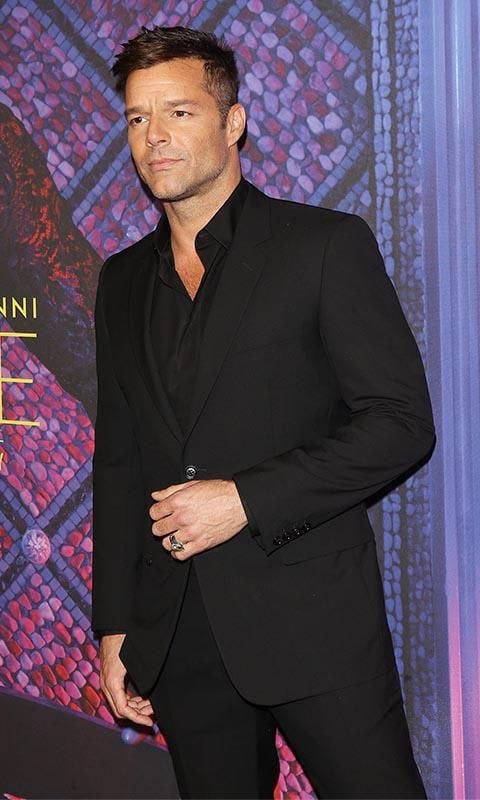 Ricky Martin at red carpet of Versace's series