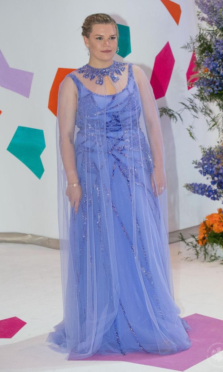 Prince Albert’s niece Camille Gottlieb sparkled in a deep periwinkle gown at the gala