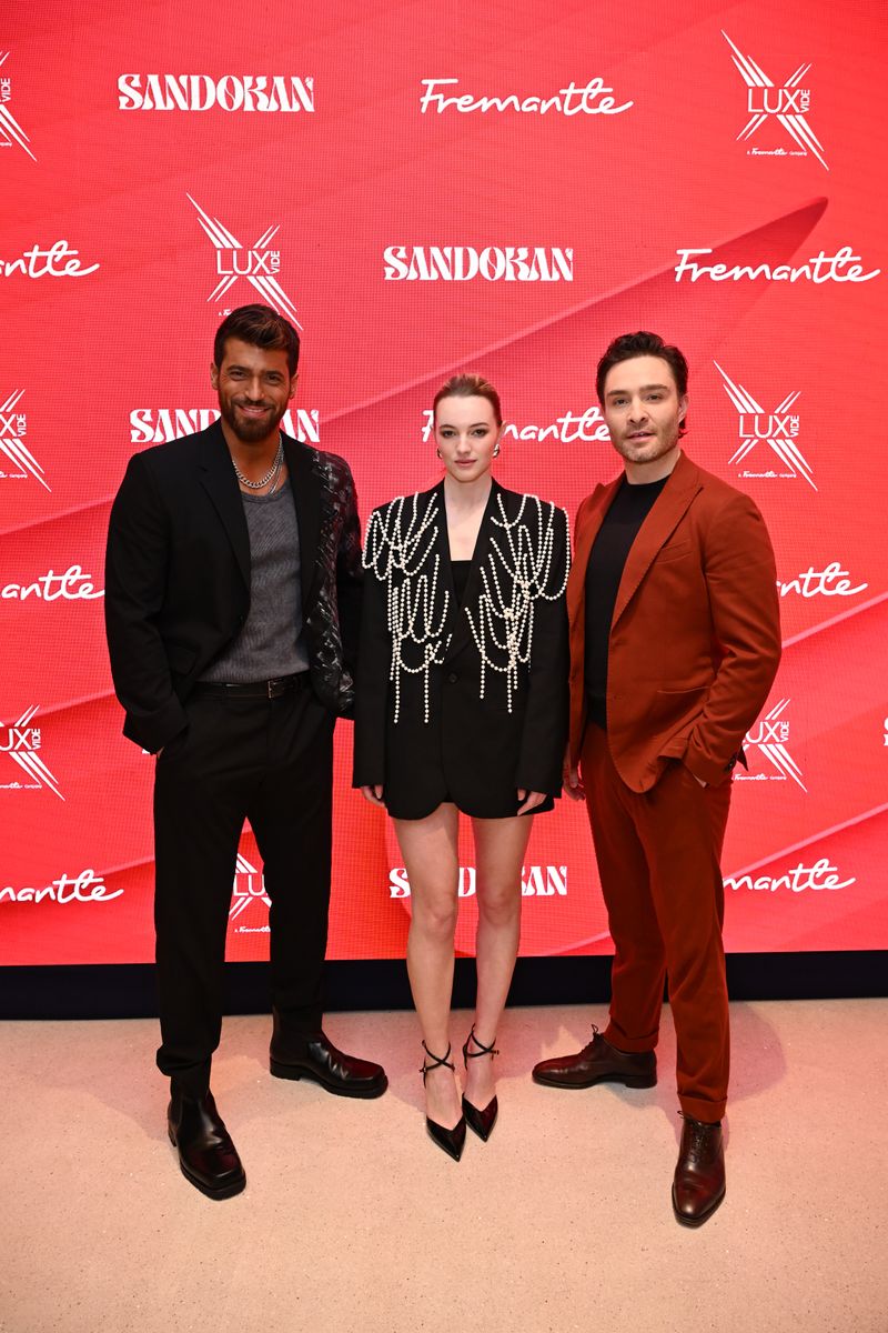 Can Yaman, Alanah Bloor and Ed Westwick at the "Fremantle Presents" TV Industry event in London