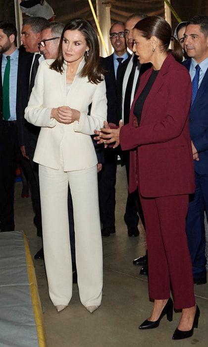 Queen Letizia Armani pants suit 2019