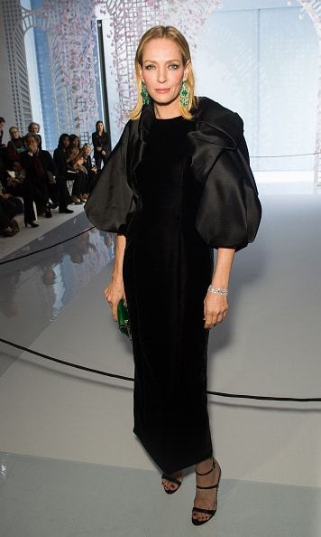 Uma Thurman at Ralph & Russo.
<br>
Photo: WireImage