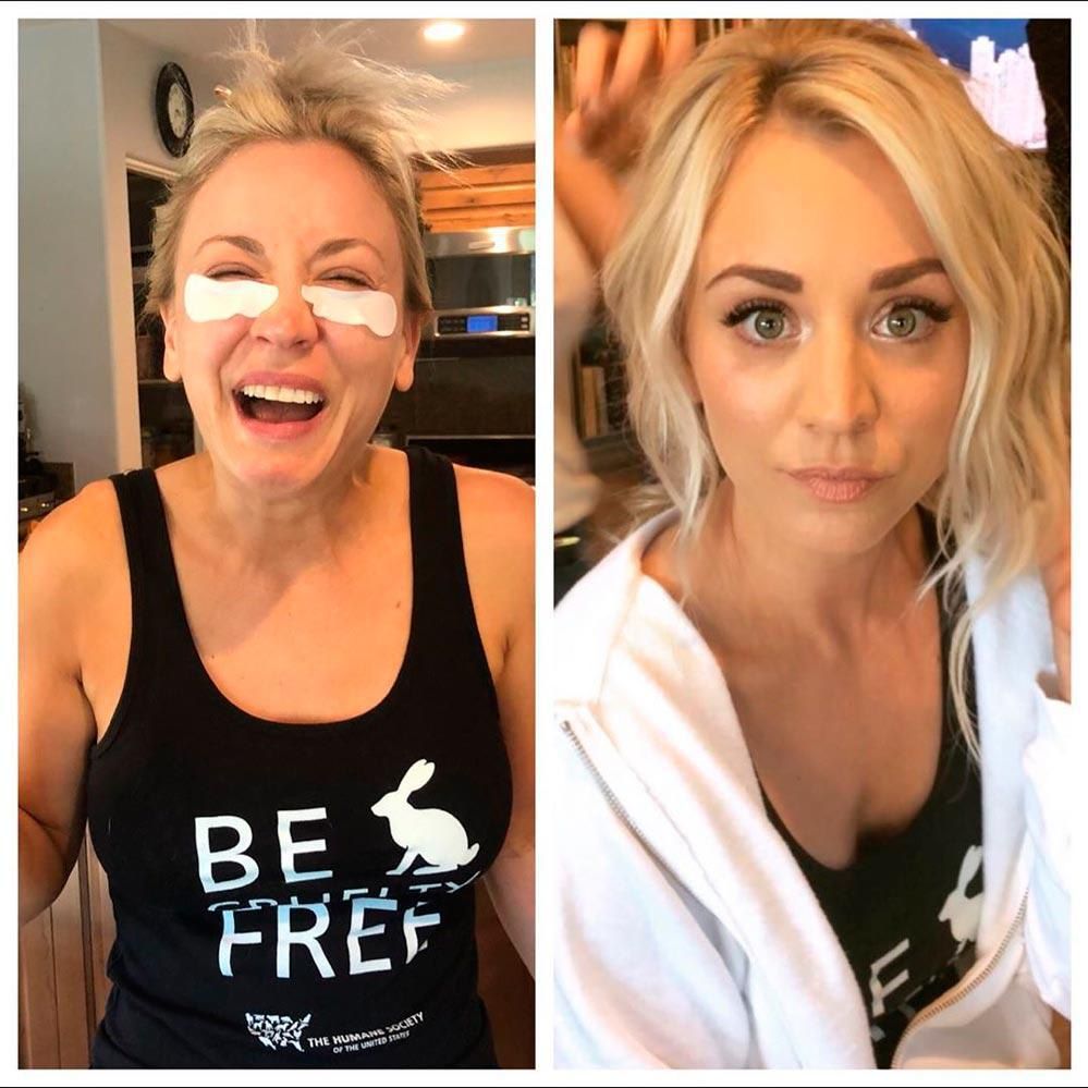 Kaley Cuoco and her makeup for her wedding