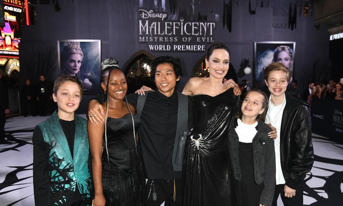 Angelina Jolie and children