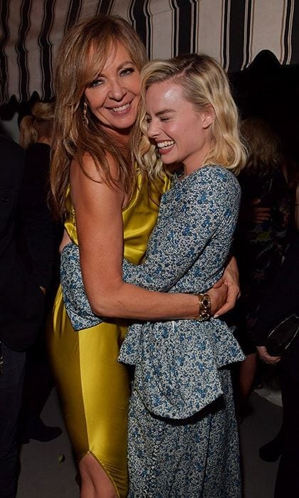 Wish you luck! Oscar nominees Allison Janney and Margot Robbie of <I>I, Tonya</I> shared a sweet hug at the Gersh party.
Photo: Lester Cohen/Getty Images for Gersh