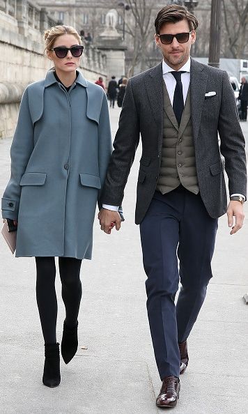 A couple that dresses well together, stays together! Olivia Palermo and her husband Johannes Huebl made a fashionable pair at the Valentino show.
<br>
Photo: Getty Images