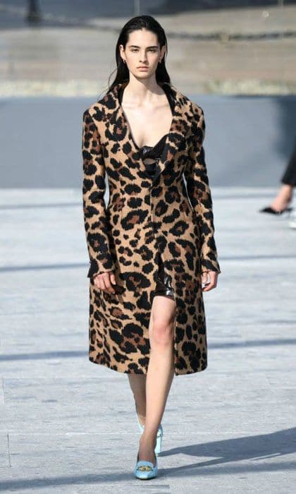 Leopard print mohair coat by Bottega Veneta