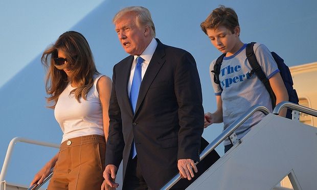 Melania and Barron joined President Donald Trump to move into the White House on Sunday.
Photo: Getty Images