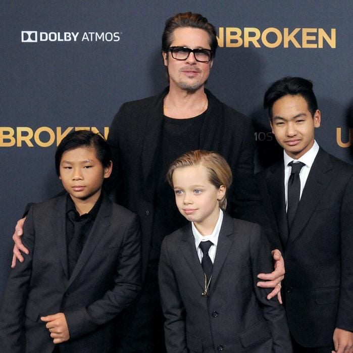 Brad Pitt admits he's a non crier, but moved by his kids