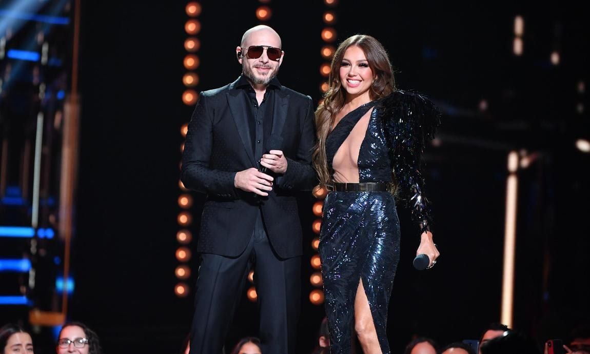 Pitbull and Thalia