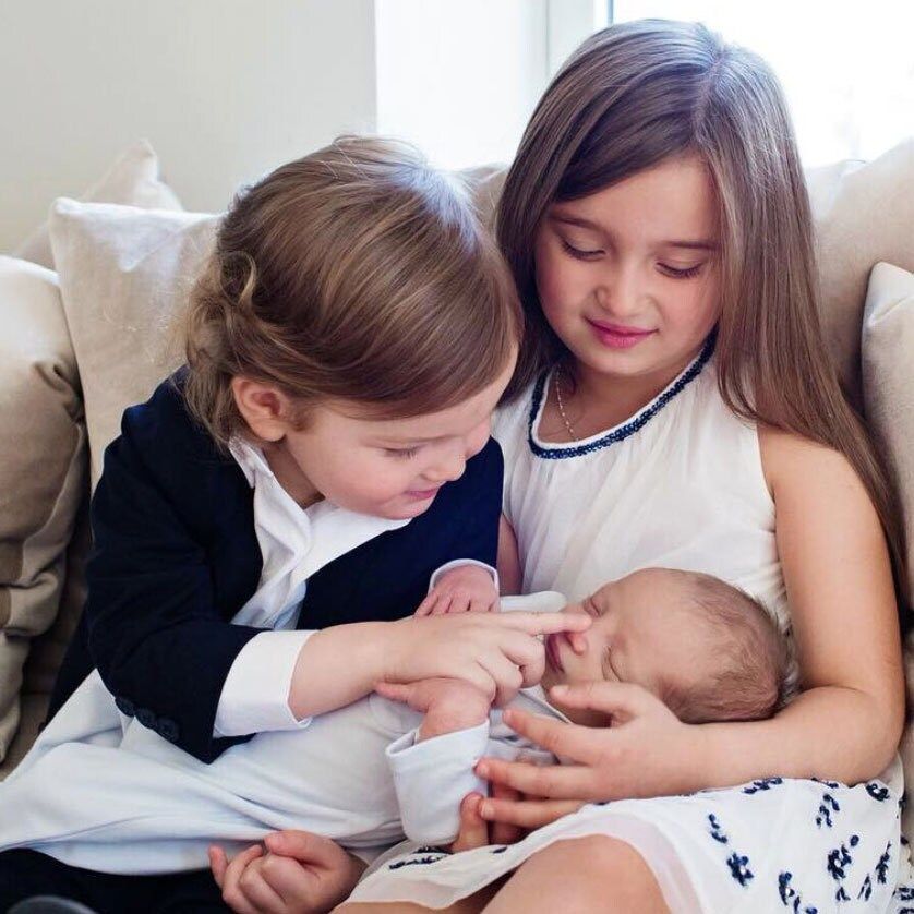 Sibling love! Proud mom Ivanka Trump shared a precious photo of her daughter Arabella and son Joseph doting on their baby brother Theodore.
<br>
Photo: Instagram.com/ivankatrump