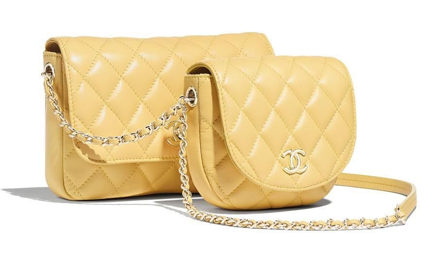 chanel side packs in beige