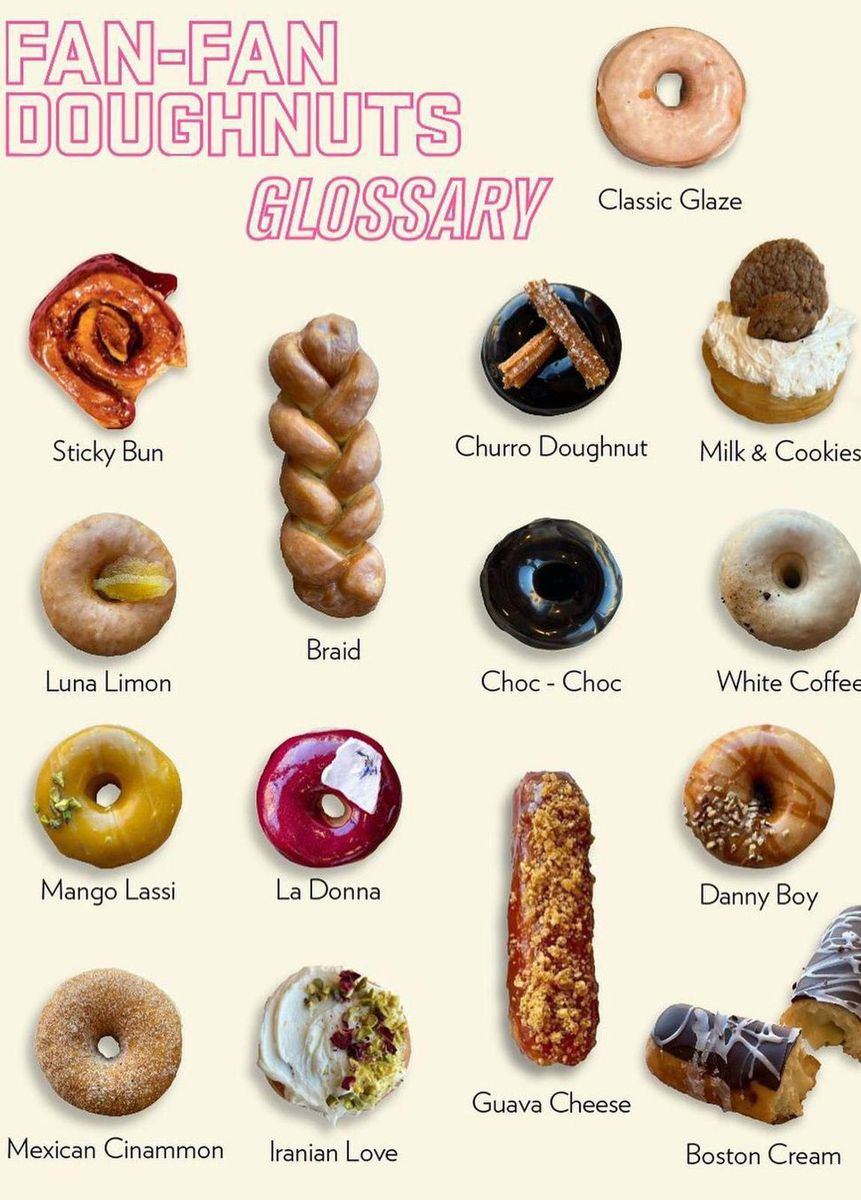 Fan Fan doughnut flavors