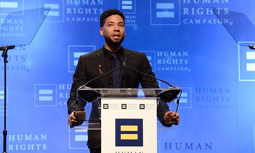 March 19: <i>Empire</i>actor Jussie Smollett presented at the 2016 Human Rights Campaign Gala dinner in Los Angeles.
<br>
Photo: Dan Steinberg for HRC